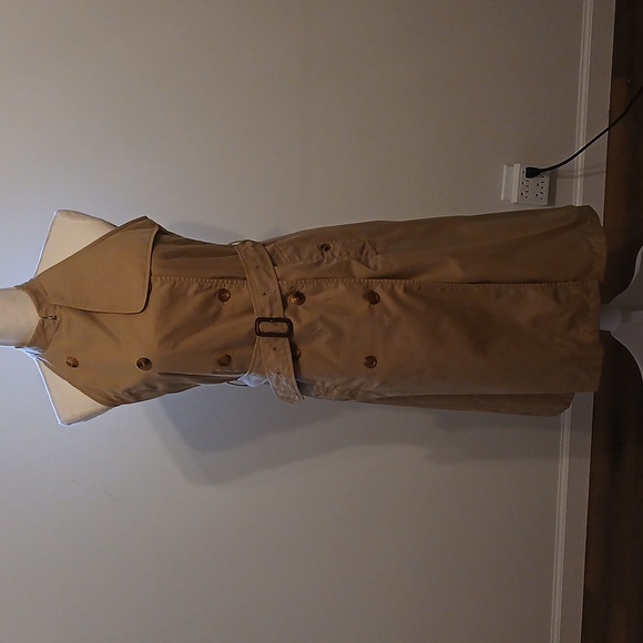 Rare Womens Burberry Sleeveless Trench Coat Dress Size 8 - Picture 2 of 14